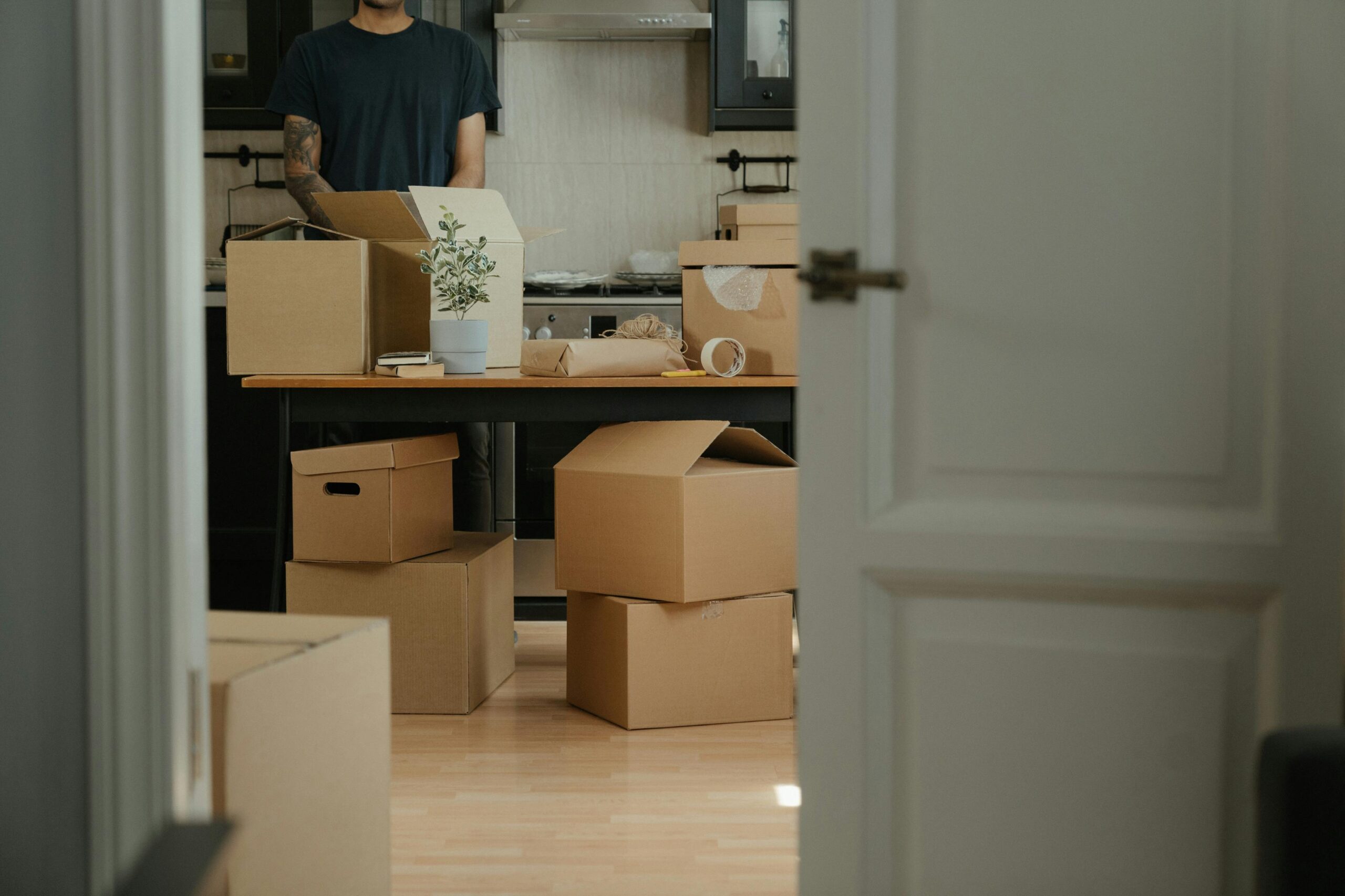 Unpacking boxes